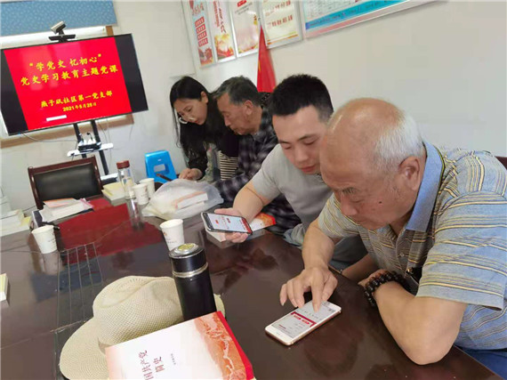燕子磯社區(qū):學黨史 憶初心 主題黨課促深學