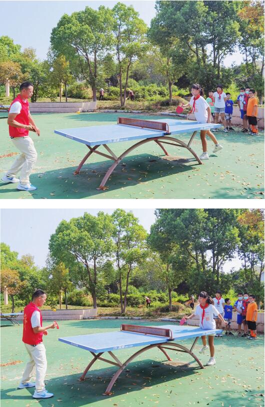 快樂暑假 玩轉乒乓 民主村開展青少年乒乓球實戰(zhàn)練習